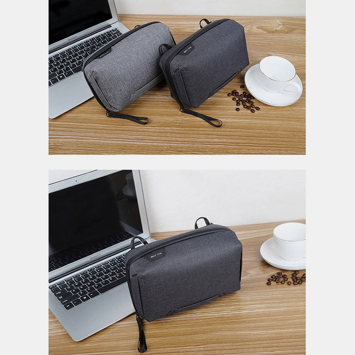 Leichte Aufbewahrungstasche mit Reißverschluss und mehreren Steckplätzen, tragbarer Organizer für Elektronikartikel, Make-up-Tasche