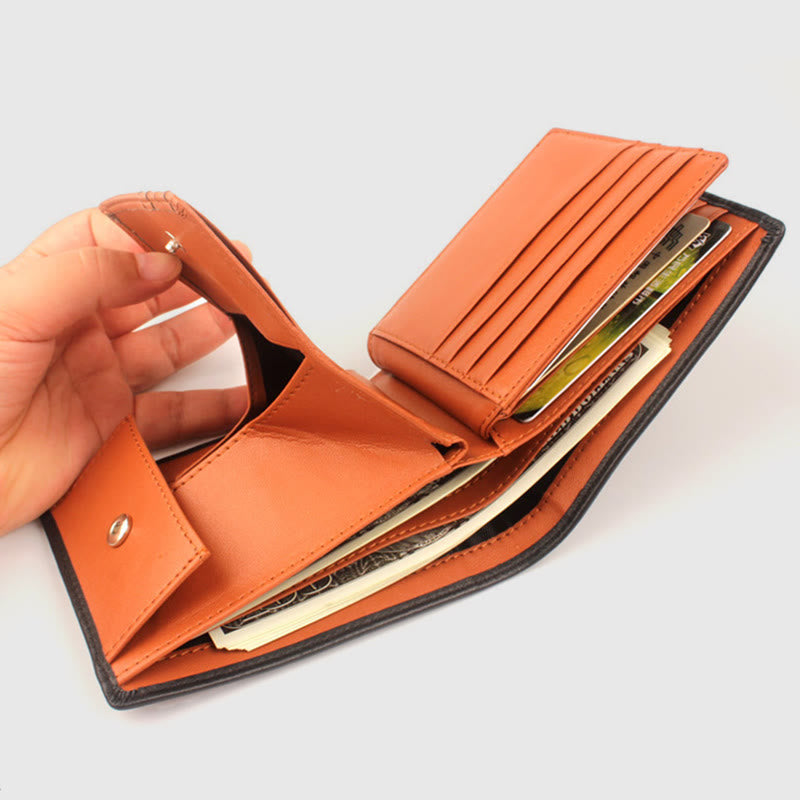 Geldbörse Herren RFID Echtleder Geldbörse mit mehreren Kartenfächern