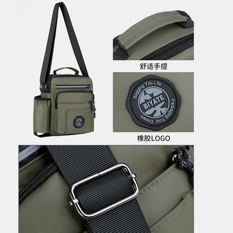 Messenger Bag Umhängetasche Herren Geldbörsen Multi-Pocket Kleine Umhängetasche