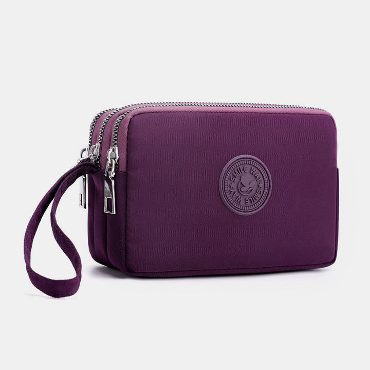 Großes Fassungsvermögen Armband-Geldbörse aus wasserdichtem Nylon, Handtasche, Clutch, Geldbörse für Damen