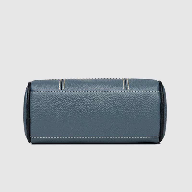 Kleine Umhängetasche aus echtem Leder mit drei Fächern, Schultertasche für Damen