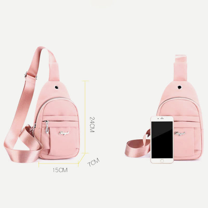 Leichter, wasserdichter Sling-Rucksack, Brusttasche, lässiger Reise-/Sport-Tagesrucksack