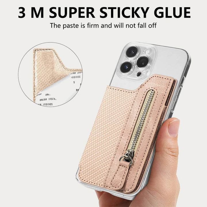 Brieftasche für Telefon Creative Stick Clamshell Style Zurück Kartenhalter