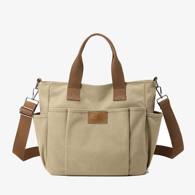 Damen Canvas Handtasche mit mehreren Taschen, wichtige Umhängetasche