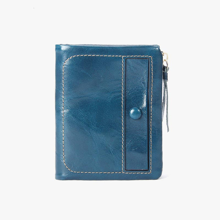 Kurze Handtasche aus echtem Leder mit Stickerei im Vintage-Stil und langen Schlitzen