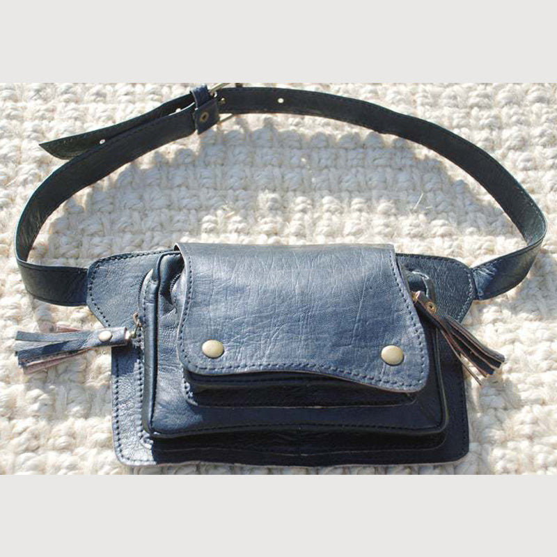 Retro Leder Hüfttasche Damen Schultertasche Hüftgürtel