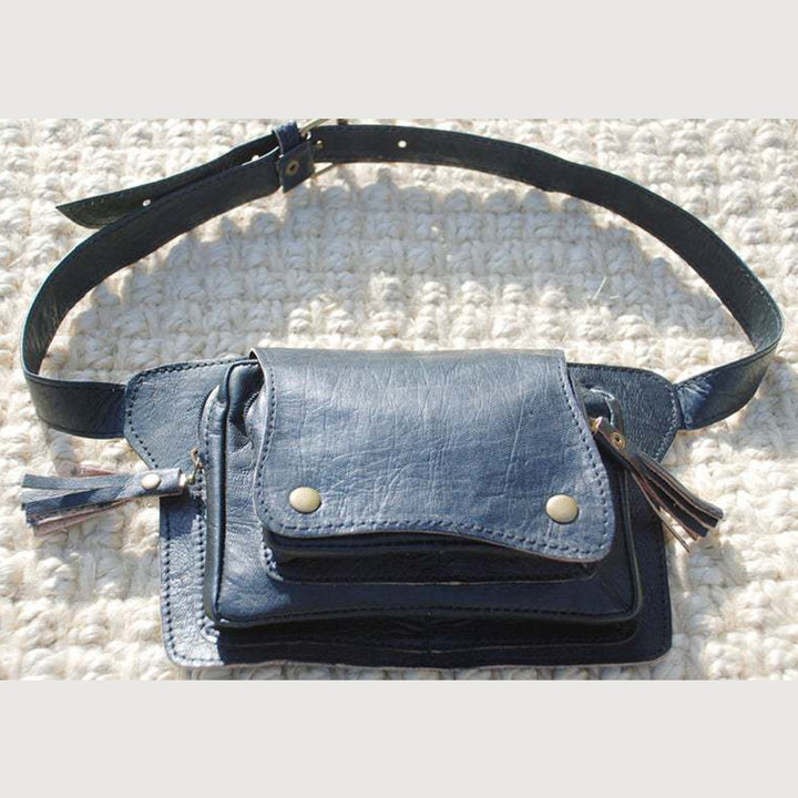 Retro Leder Hüfttasche Damen Schultertasche Hüftgürtel