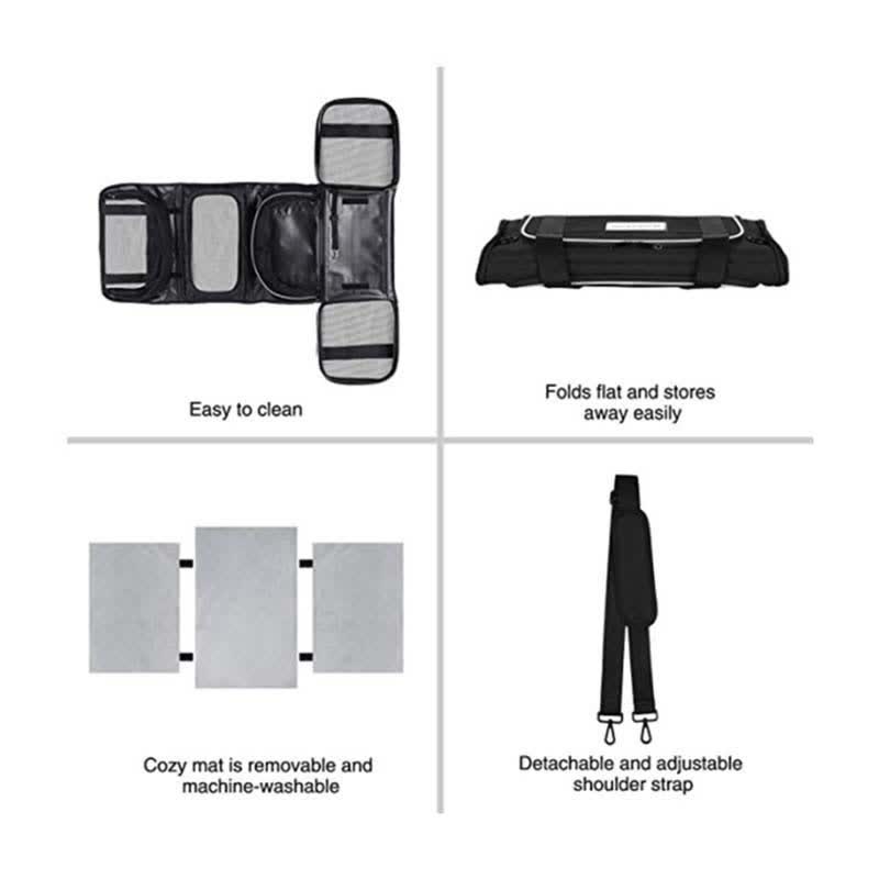 Erweiterbare Haustiertragetasche, tragbare, weiche Reisetasche für Haustiere mit belüftetem Design