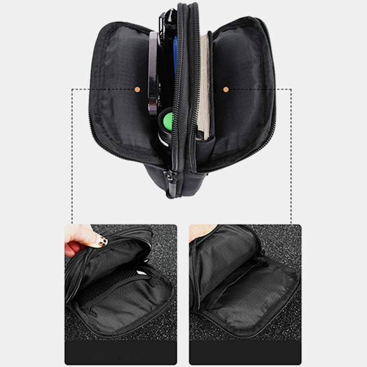 Taktische Hüfttasche mit Gürtelschlaufe, Handytasche für 7,5 Zoll Mobiltelefone mit Umhängegurt