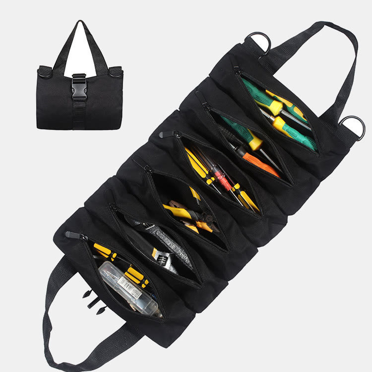 Werkzeug-Rolltasche-Organizer, robuste Werkzeug-Handtasche mit 5 Werkzeugtaschen