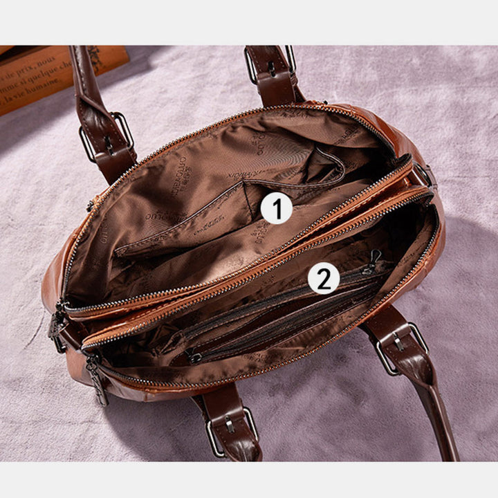 Luxus-Tragetasche im Vintage-Stil mit großem Fassungsvermögen
