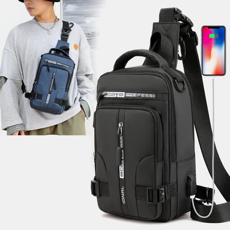 Sling-Brusttasche für Herren, lässiger Tagesrucksack mit Umhängegurt
