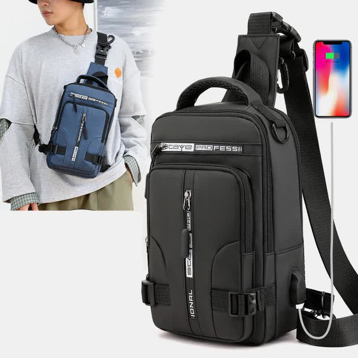 Sling-Brusttasche für Herren, lässiger Tagesrucksack mit Umhängegurt