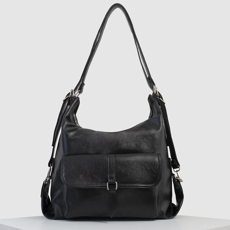 2-in-1-Leder-Tragerucksack, Umhängetasche, Retro-Reise-Tagesrucksack
