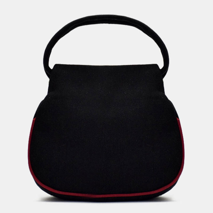Handtasche aus Segeltuch mit Phönix-Stickerei und Pailletten im Ethno-Stil