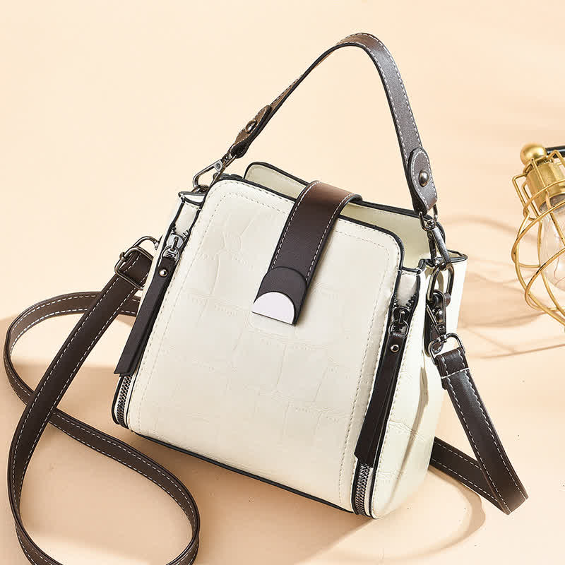 Top-Griff-Tasche für Damen, täglicher Einkaufsbeutel, Umhängetasche aus Leder