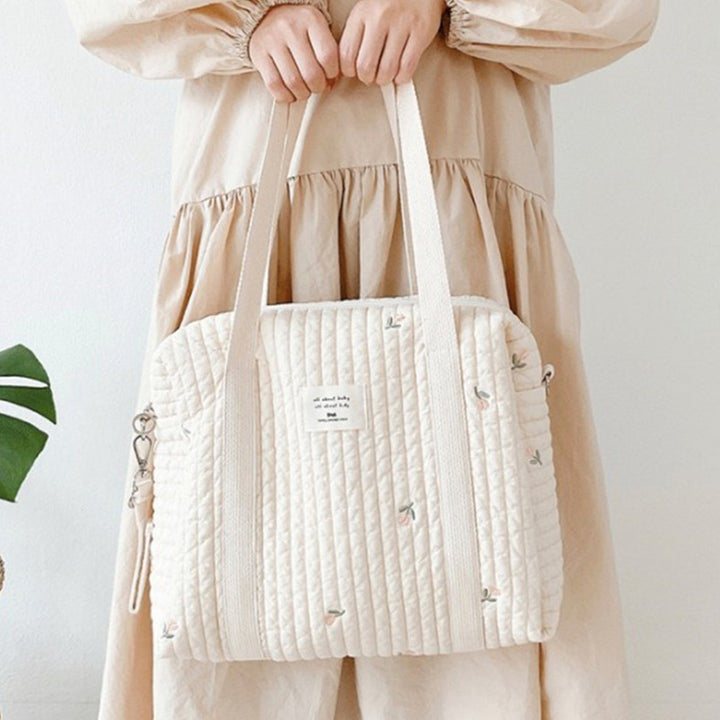 Große Kapazität Reine Baumwolle Mama Tasche Baby Wickeltasche für Babypflege