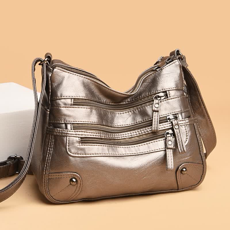 Umhängetasche mit großem Fassungsvermögen und mehreren Taschen