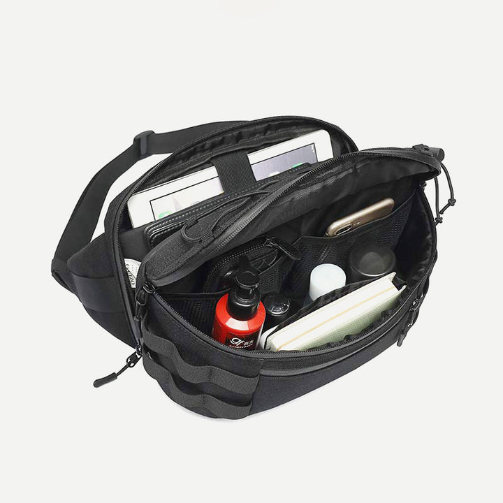 Taktische Hüfttasche, große Kapazität, funktionale Schultertasche