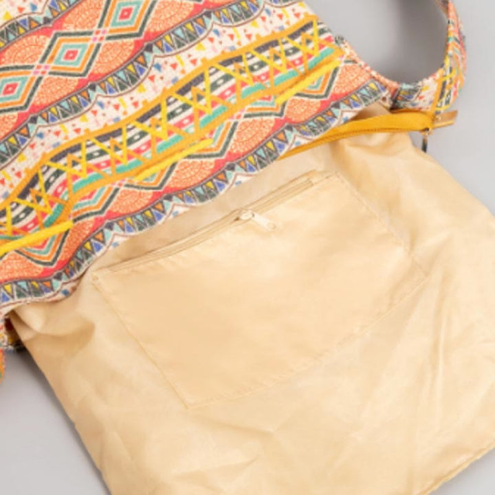 Umhängetasche für Damen im Bohemian-Stil, lässige Einkaufstasche aus Segeltuch