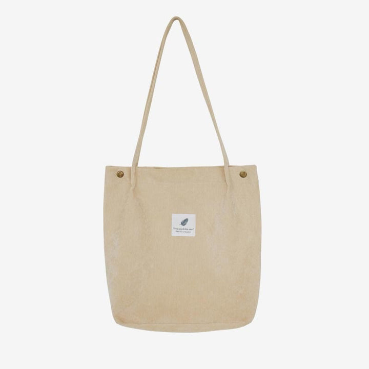 Tragetasche für Damen, großes Fassungsvermögen, Cord-Schultertasche
