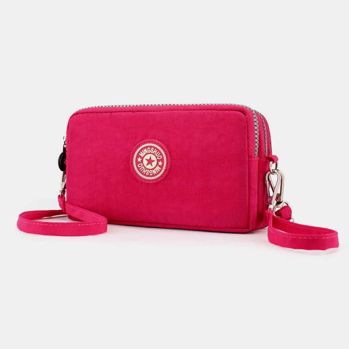 3 Zip Mini Umhängetasche Leichte Handy Brieftasche Lange Armband Geldbörsen