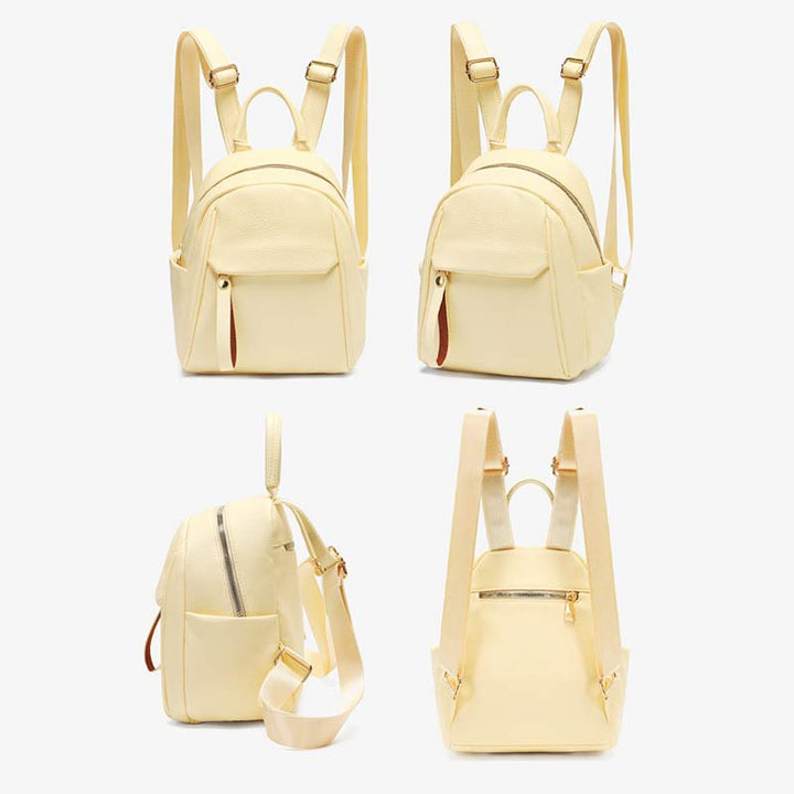 Damen Mini Rucksack Kleiner Reiserucksack Casual PU Leder Tagesrucksack Geldbörsen