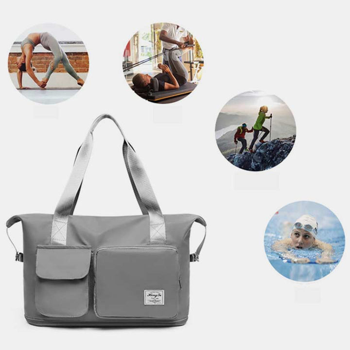 Tragbare Reisetasche mit großem Fassungsvermögen für Damen und Herren, faltbare Reisehandtasche