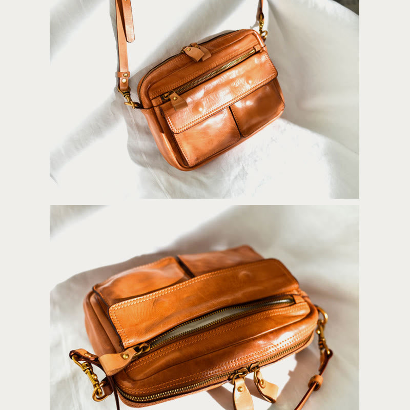 Handgefertigte Umhängetasche für Damen, mehrere Taschen, modische Alltagstasche