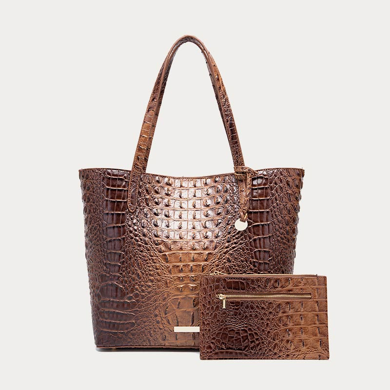 Tragetasche für Damen, tägliches Retro-Taschenset mit Krokodilmuster