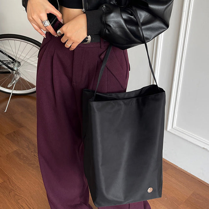 Große Einzel-Schultertasche für Damen, minimalistische Oxford-Unterarmtasche
