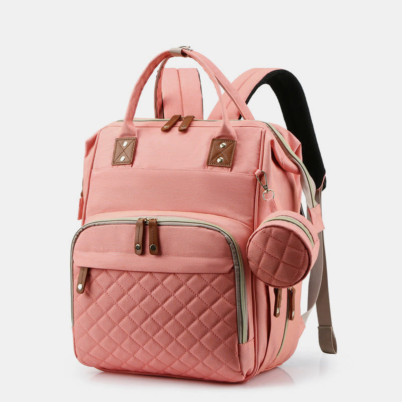 Multifunktionale Mama-Tasche mit Kinderbett, einfacher wasserdichter Oxford-Rucksack