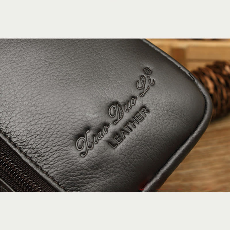 Messenger Bag für Herren, Mini-Umhängetasche aus ultradünnem Leder