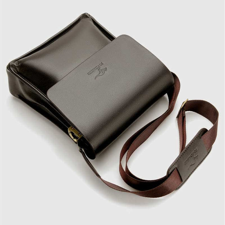 Herren Leder Umhängetasche Messenger Bag Reise Arbeit Business Satchel