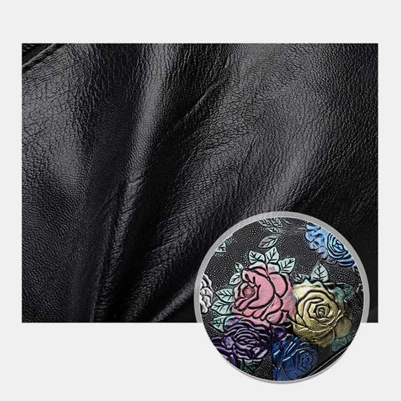 Damen Umhängetasche mit mehreren Taschen und Blumenmuster, geräumige Schulterhandtasche, Geldbörse