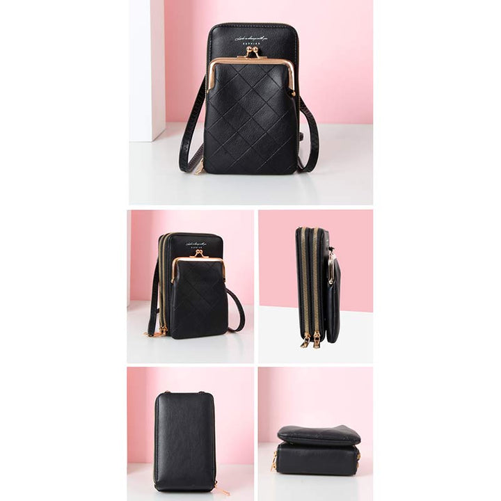 Kleine Crossbody-Handy-Geldbörse für Damen, leichte Mini-Umhängetasche