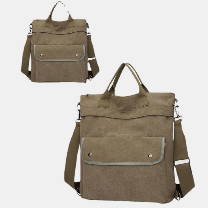 Multifunktionale Canvas-Handtasche mit großem Fassungsvermögen, Rucksack für Damen und Herren, Umhängetasche