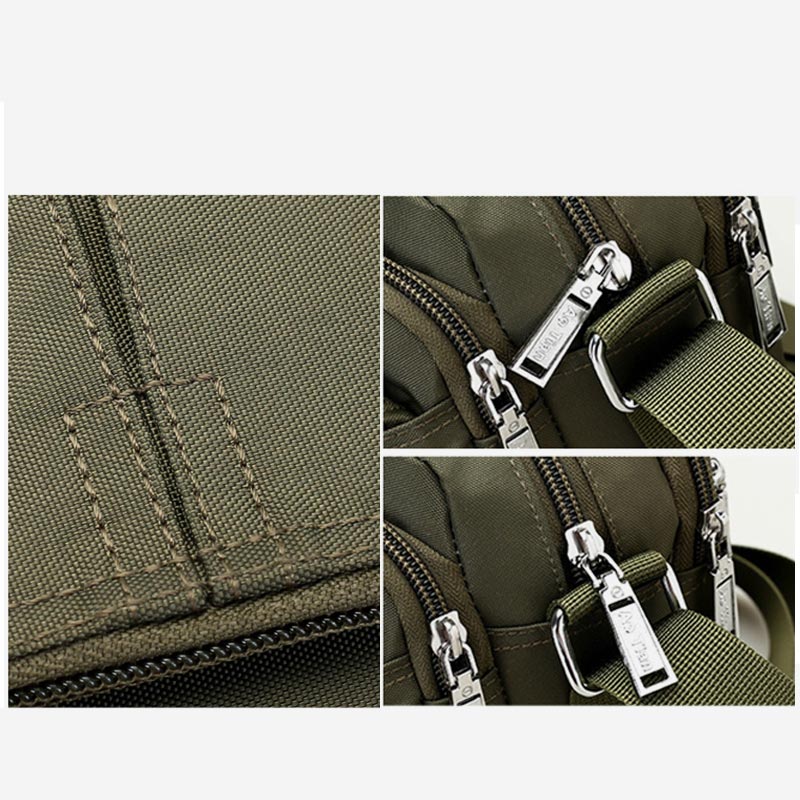 Umhängetasche mit mehreren Taschen für Herren, leichte Mini-Umhängetasche aus Nylon