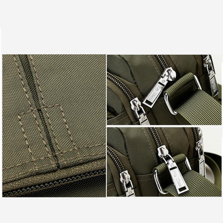 Umhängetasche mit mehreren Taschen für Herren, leichte Mini-Umhängetasche aus Nylon