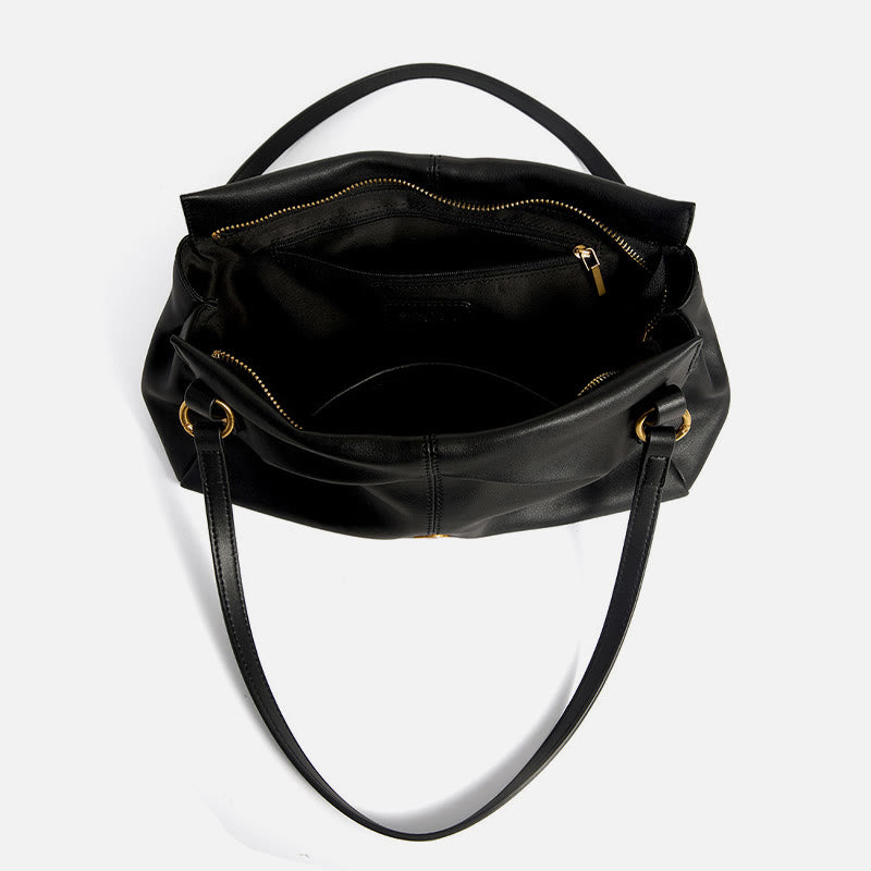 Klassische Unterarmtasche im Retro-Stil für Damen, Schultertasche aus echtem Leder