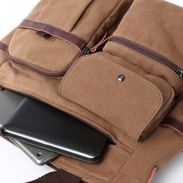 Lässige Umhängetasche mit mehreren Taschen
