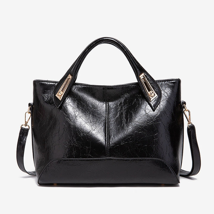 Vintage Tote für Damen Wachs Echtleder Umhängetasche