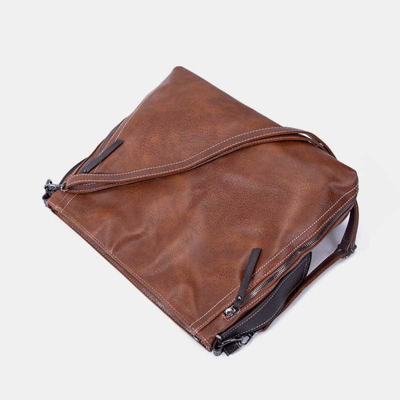 Retro-Handtasche für Damen, groß, Designer-Hobo-Tasche aus Leder
