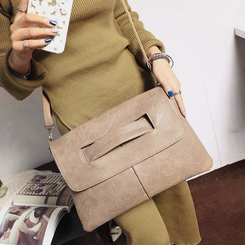 Umhängetasche aus veganem Leder für Damen, modische Handtasche mit Umhängegurt