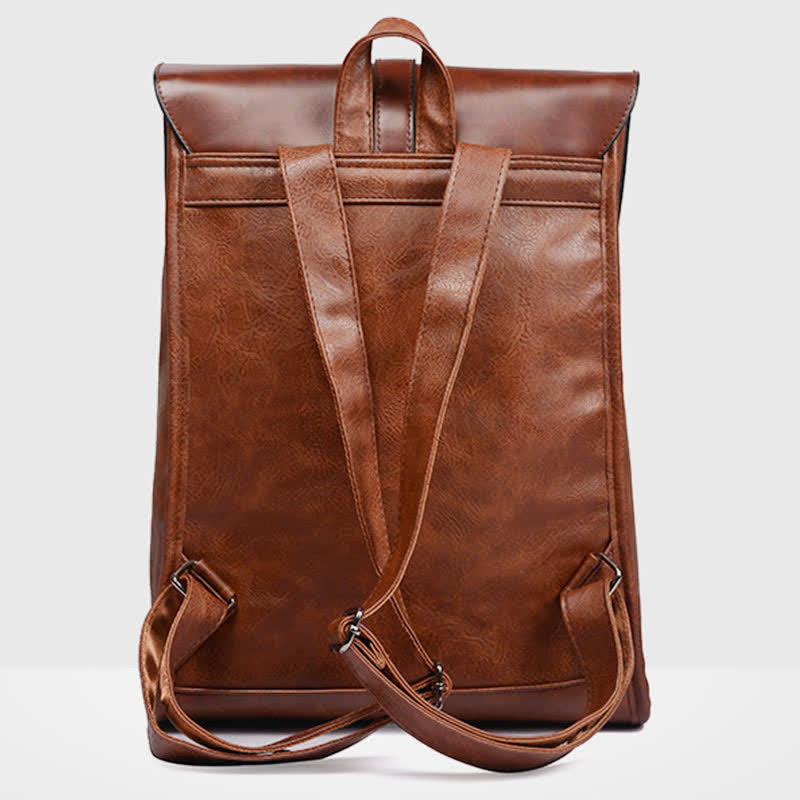 Herren Rucksack Geldbörse PU Leder Laptop Rucksack Reise Business College Büchertasche
