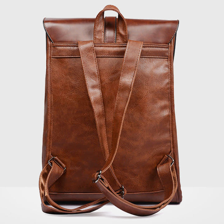 Herren Rucksack Geldbörse PU Leder Laptop Rucksack Reise Business College Büchertasche