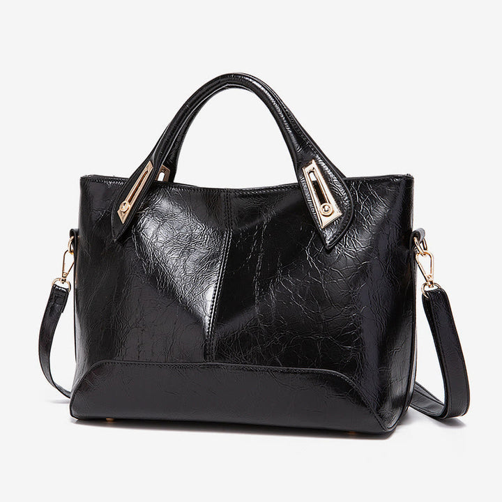 Vintage Tote für Damen Wachs Echtleder Umhängetasche