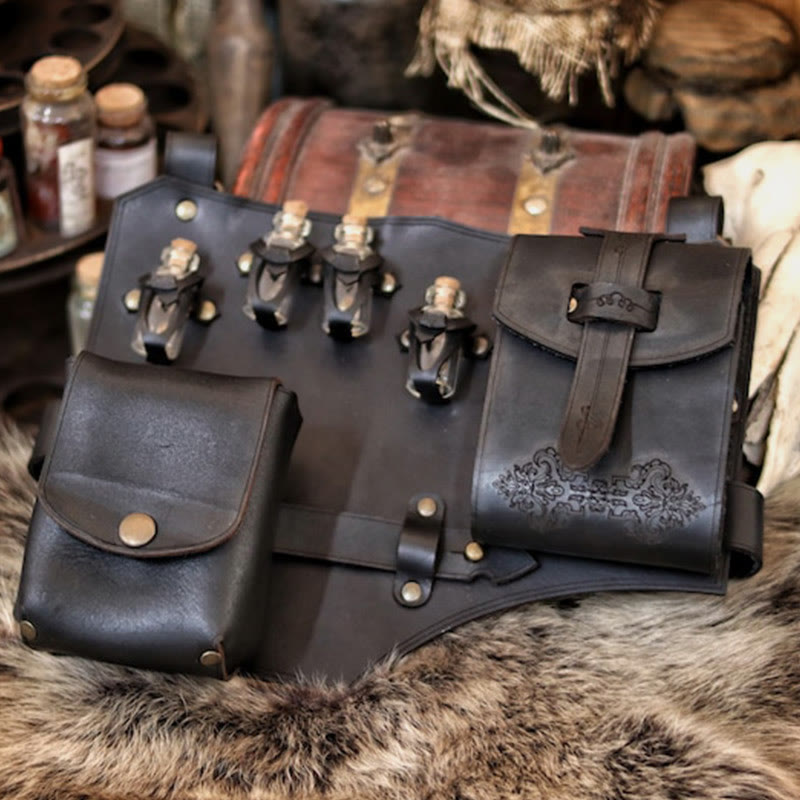 Gürteltasche für Damen, für Outdoor-Camping-Kostüm, Leder, Hüfttasche