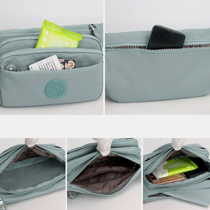 Leichte Umhängetasche mit mehreren Taschen, verstellbare Hüfttasche, Handytasche