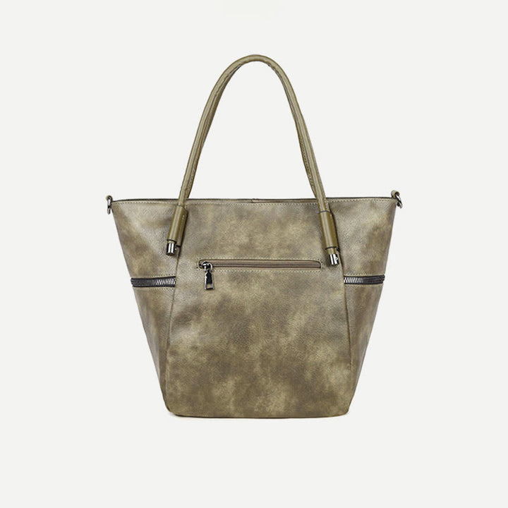 Tragetasche für Damen, Vintage, große Kapazität, Handtasche aus PU-Leder